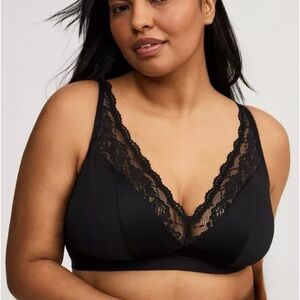 TORRID Lightly Lined Microfiber Plunge Bralette